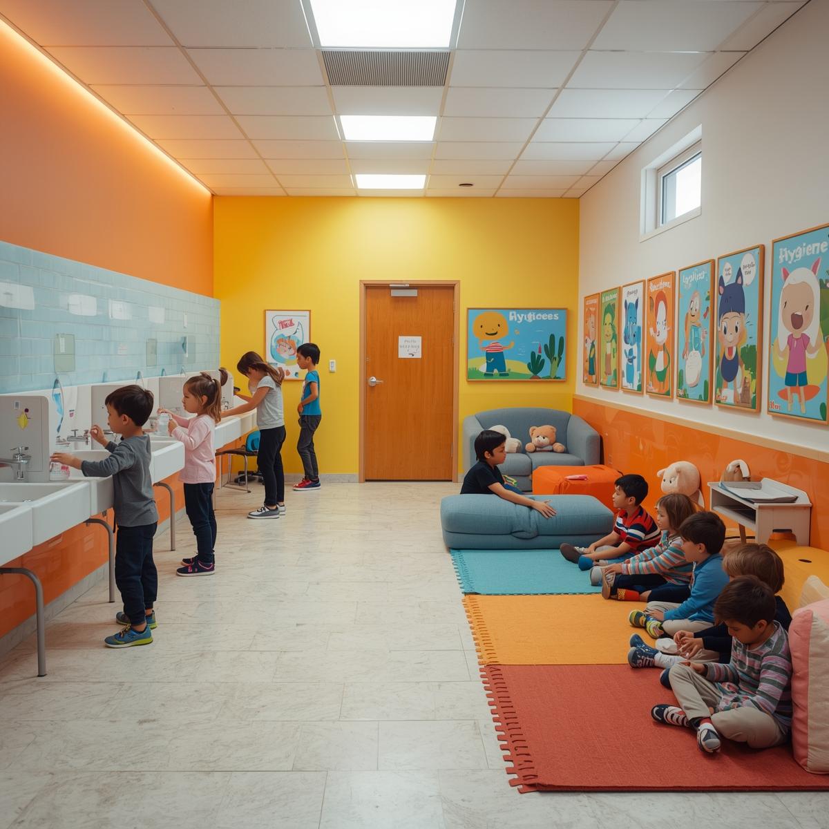 Sanitized Rest Zones & Child-Friendly Hygiene Stations